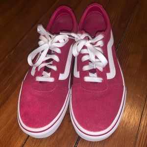 Marroon Suede Vans. Size 8